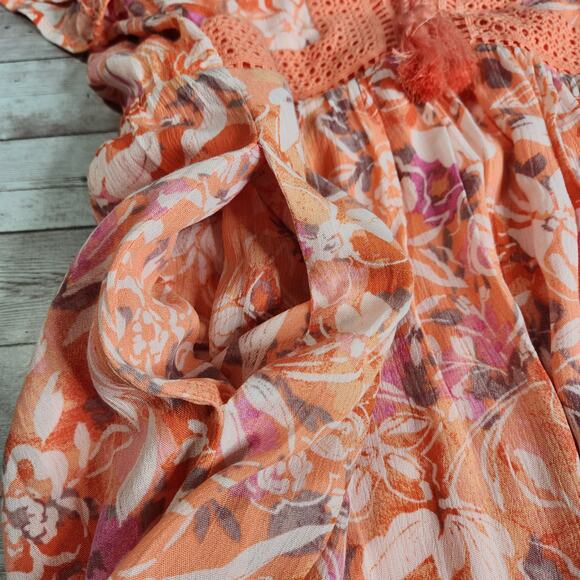 Torrid Lace Up Tea Length Crinkle Gauze Dress Size 2X - Picture 9 of 13